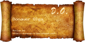 Donauer Olga névjegykártya